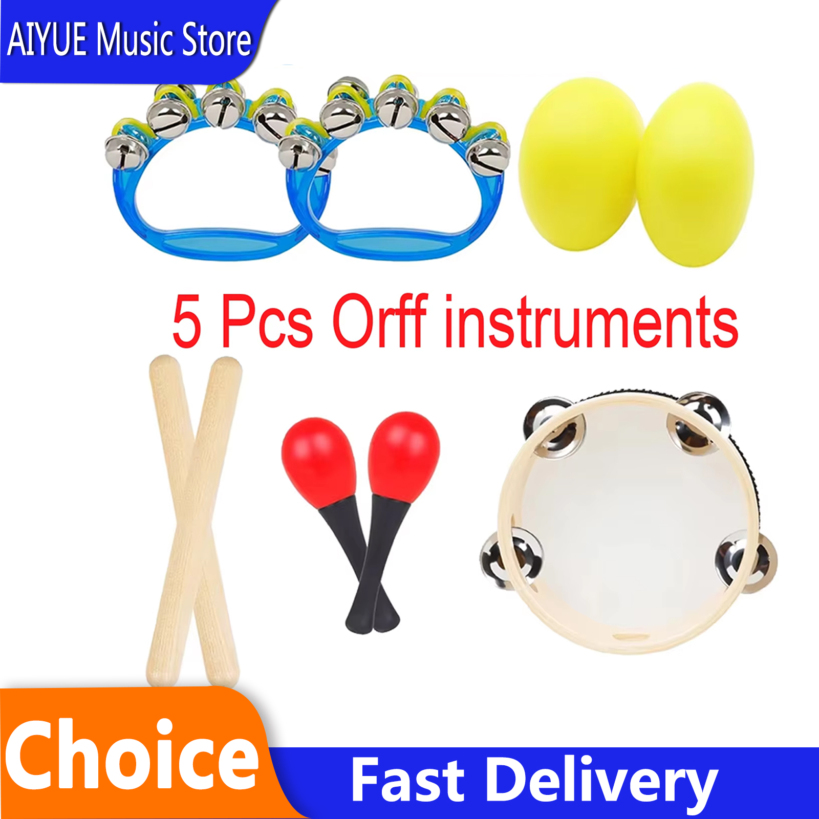Musical Instrument Game - 5 Pcs/Set 6 Inch Black Lamb
