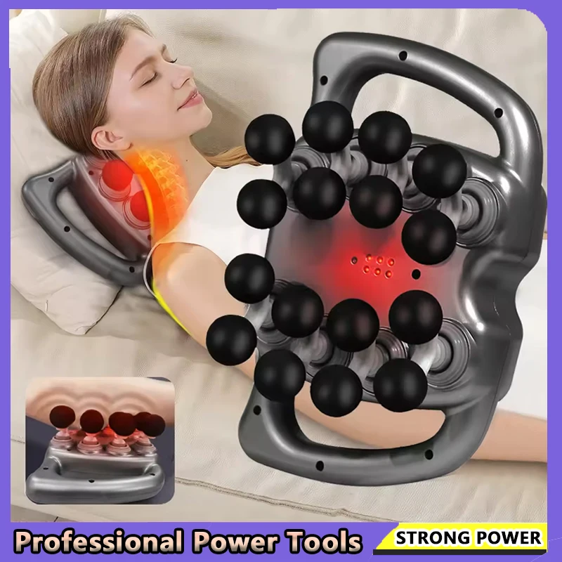 Vibraslap Percussion - Professional 16Head Muscle Massage Gun High