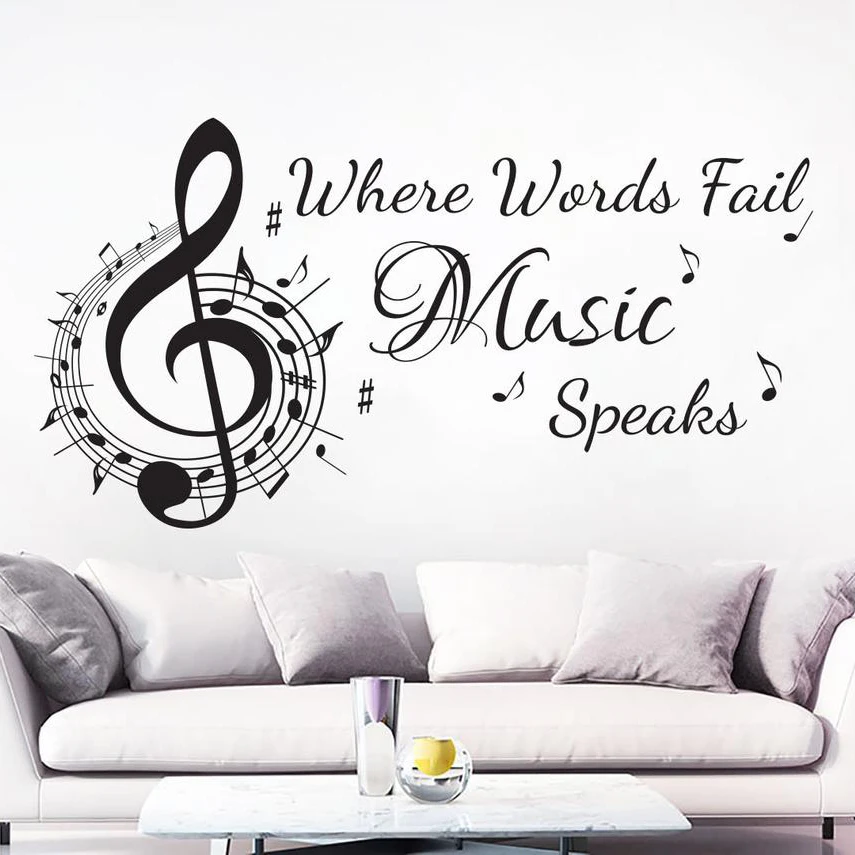 Music Notes Wall Decal Where W - Musical Instruments List avis et prix