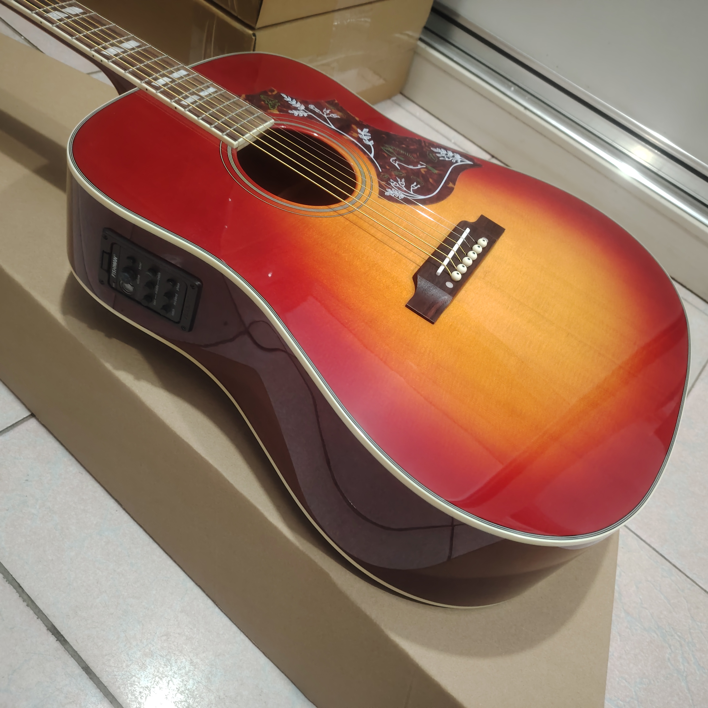 Hummingbird Style Acoustic Gui - Acoustic Guitar Dreadnought avis et prix