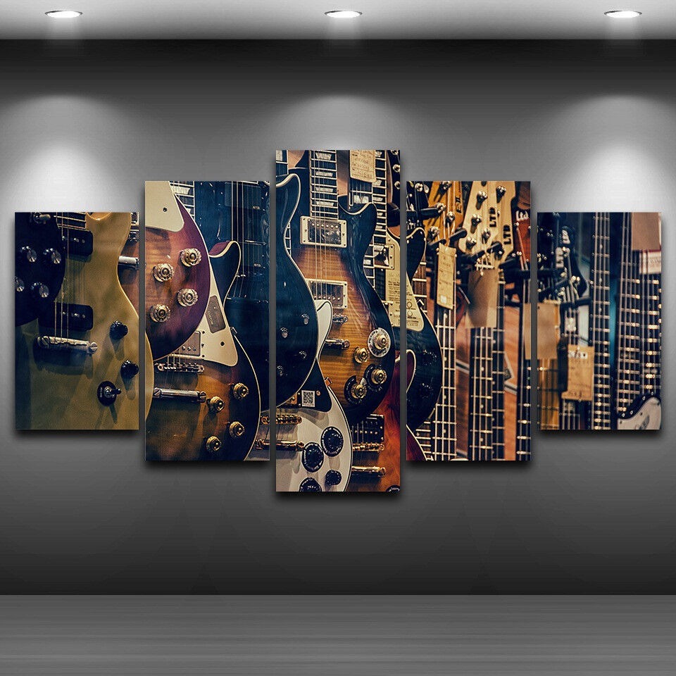 No Frame Canvas 5Pieces Vintag - Musical Instrument Of Africa avis et prix
