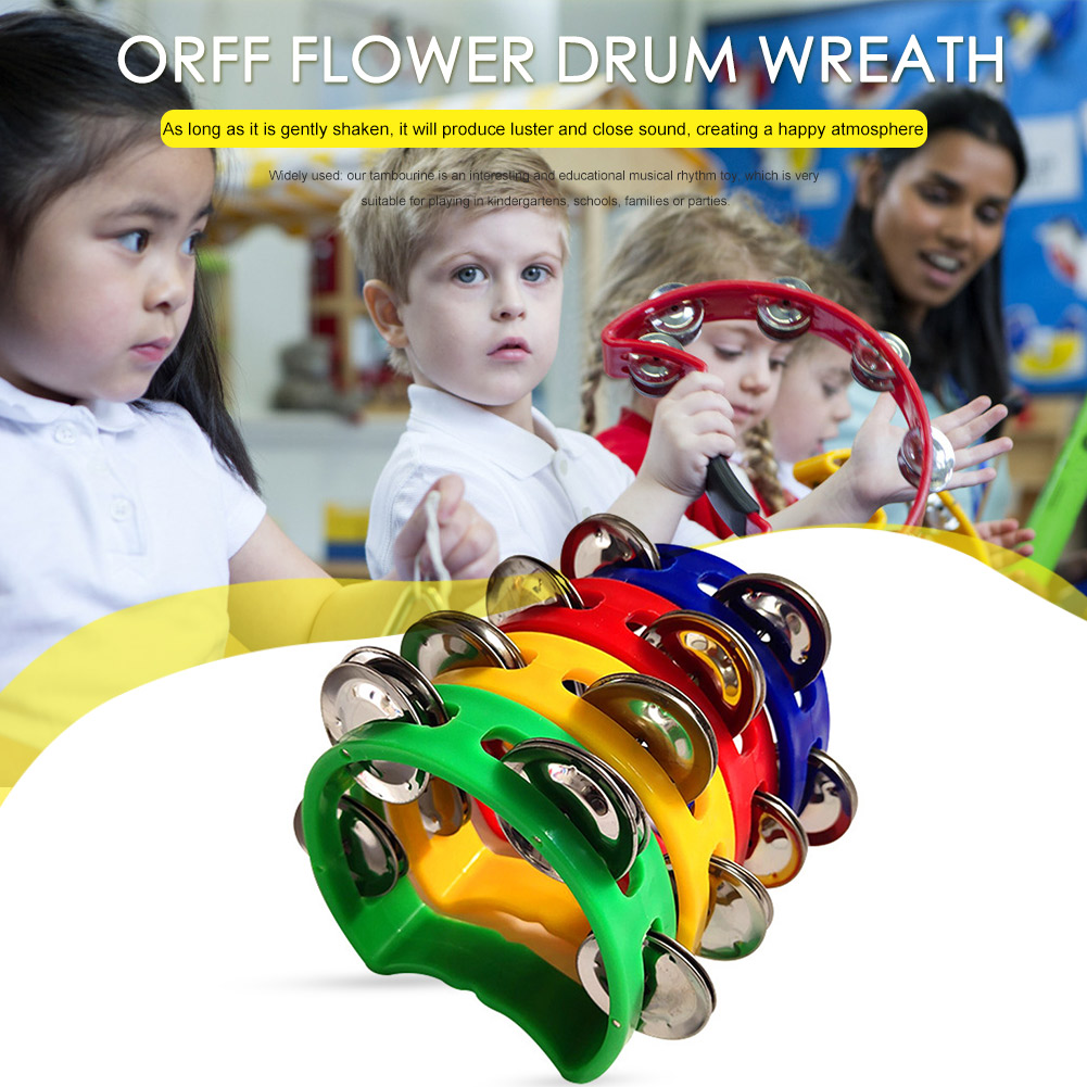 4pcs Tambourine Jingles Rattle - Musical Instrument Game avis et prix