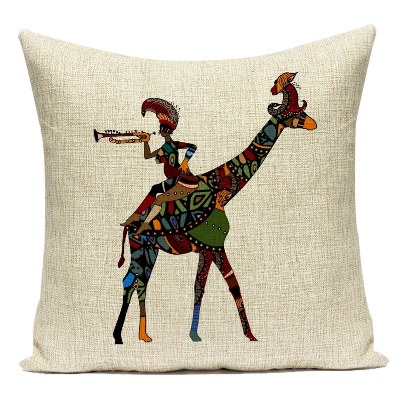 Retro African Woman Cushion Co - Musical Instrument Of Africa avis et prix