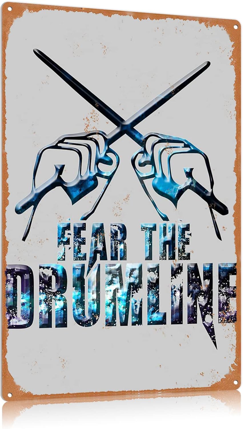 Drum Metal Tin Signs Fear The  - Musical Instrument Sign avis et prix