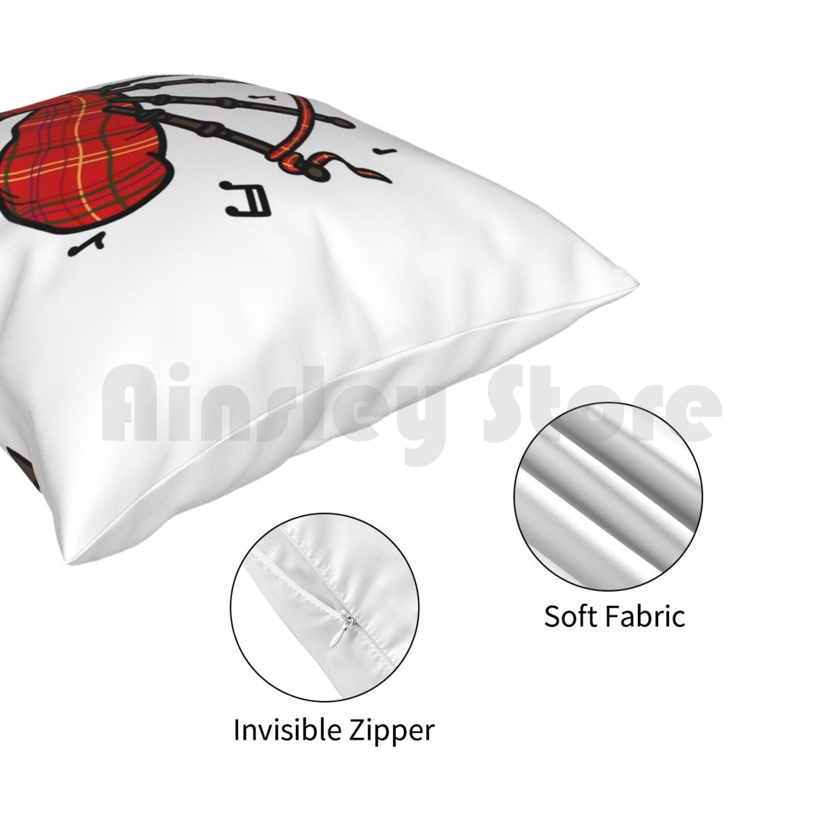 Bagpipes Pillow Case Printed H - Musical Instrument Of Scotland avis et prix