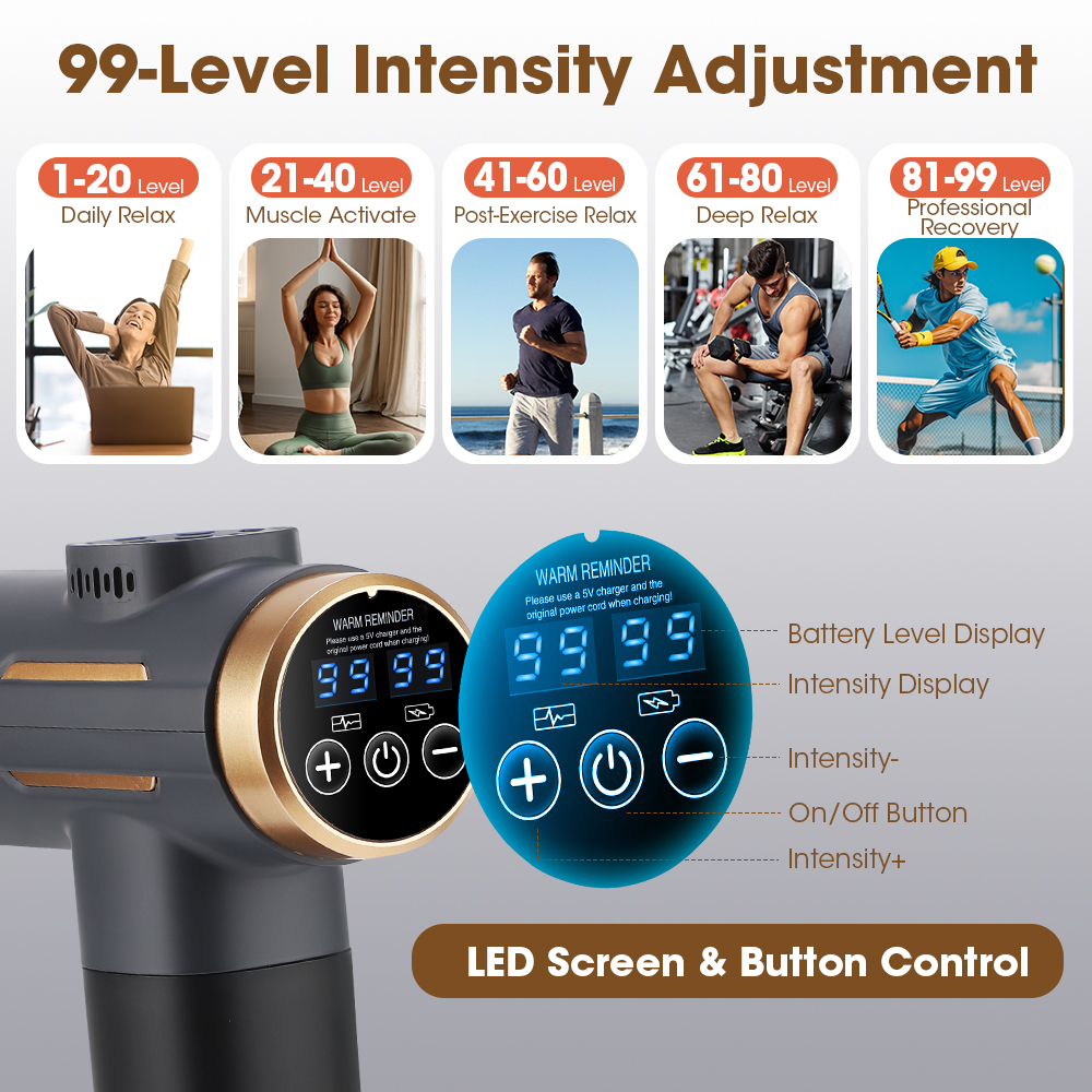 Portable Fascial Massage Gun E - Vibraslap Percussion avis et prix