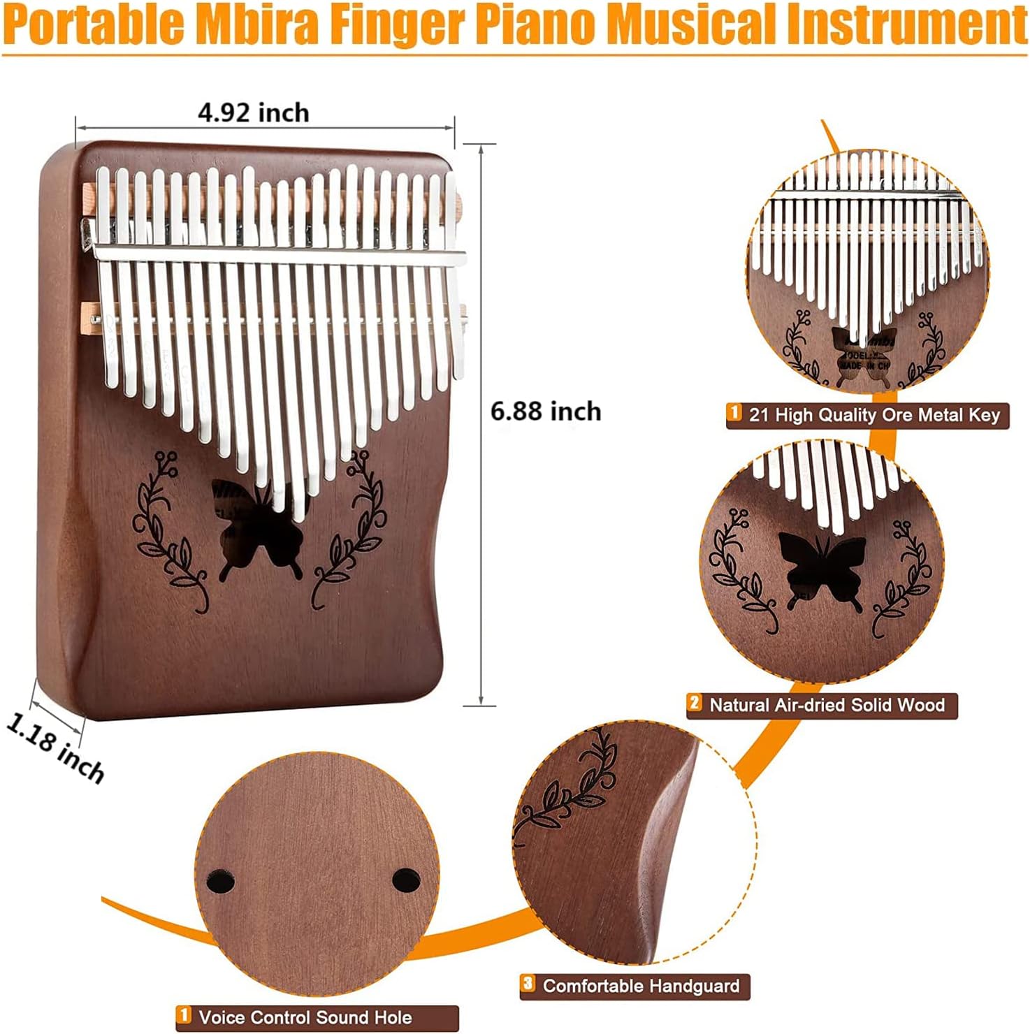 Kalimba 21 Keys Thumb Piano, N - Musical Instrument Piano avis et prix