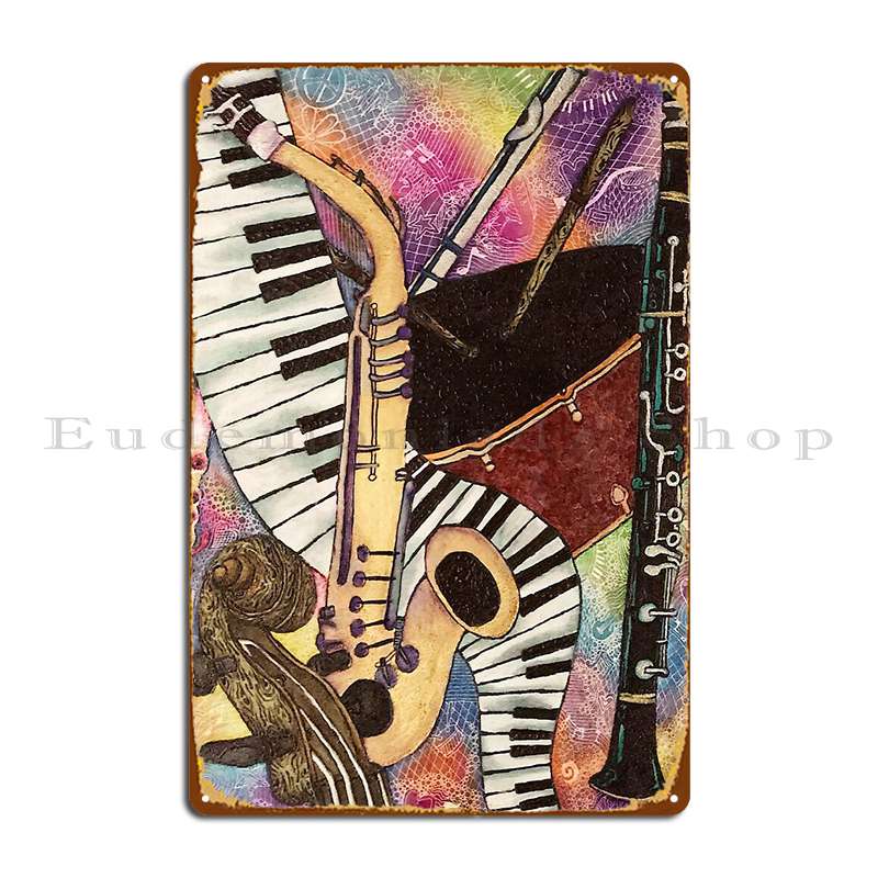 Musical Instruments Metal Plaq - Musical Instrument Sign avis et prix