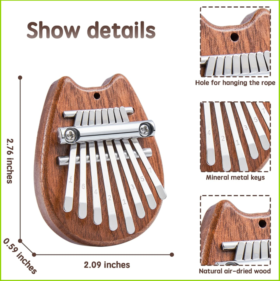 Mini Kalimba 8 Key Thumb Piano - Musical Instrument Piano avis et prix